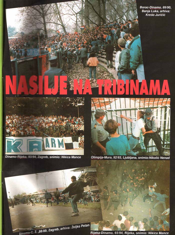 Nasilje na tribunah (fotografije), Tribine, 6. oktober 1995