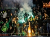 Supporters of Olimpija celebrate after they became Slovenian National Champion 2016 after winning during ice hockey match between HDD Telemach Olimpija and HDD SIJ Acroni Jesenice in Final of Slovenian League 2015/16, on April 11, 2016 in Hala Tivoli, Ljubljana, Slovenia. Photo by Vid Ponikvar / Sportida