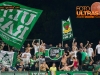 Green Dragons, fans of Olimpija during football match between FC Luka Koper and NK Olimpija Ljubljana in Round 2 of Prva liga Telekom Slovenije 2014/15, on August 27, 2014 in Stadium Bonifika, Koper, Slovenia. Photo by Vid Ponikvar / Sportida.com