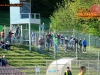 Soccer-Football, Slovenia, Novo Mesto, First Division (NK Krka - NK Olimpija), Football team Olimpija, green Dragons, fans, 19-Apr-2015, (Photo by: Arsen Peric / M24.si)