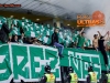 Green Dragons, fans of Olimpija during football match between NK Maribor and NK Olimpija Ljubljana in 12th Round of Prva liga Telekom Slovenije 2014/15, on October 4, 2014 in Stadium Ljudski vrt, Maribor, Slovenia. Photo by Vid Ponikvar / Sportida.com