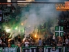 Green Dragons fans group of NK Olimpija Ljubljana during football match between NK Olimpija Ljubljana and ND Gorica in 8th Round of Prva liga Telekom Slovenije 2016/17, on September 11, 2016 in Stozice, Slovenia. Photo by Grega Valancicc / Sportida