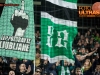 Green Dragons, fans of Olimpija during football match between NK Olimpija Ljubljana and NK Maribor in 15th Round of Prva liga Telekom Slovenije 2015/16, on November 21, 2015 in SRC Stozice, Ljubljana, Slovenia. Photo by Vid Ponikvar / Sportida