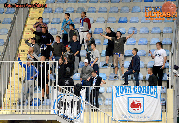 Soccer/Football, Domzale, First Division (NK Radomlje - ND Gorica), Football team Gorica fans, 02-Oct-2016, (Photo by: Arsen Peric / M24.si)