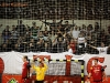 Slovenija, Ljubljana, 28. Marec 2010. Rokomet, tekma med ekipama RD Slovan in C.S.U. Suceava. Na fotografiji Navijaci Slovan Red Tigers. (Arsen Peric/ Fotosi)