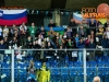 Fans of Slovenia during football match between National teams of San Marino and Slovenia in Group E of EURO 2016 Qualifications, on October 12, 2015 in Stadio Olimpico Serravalle, Republic of San Marino. Photo by Vid Ponikvar / Sportida