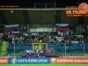 Supporters of Slovenia during football match between National teams of San Marino and Slovenia in Group E of EURO 2016 Qualifications, on October 12, 2015 in Stadio Olimpico Serravalle, Republic of San Marino. Photo by Vid Ponikvar / Sportida